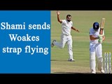 Mohammed Shami sends Chris Woakes helmet strap flying | Oneindia News