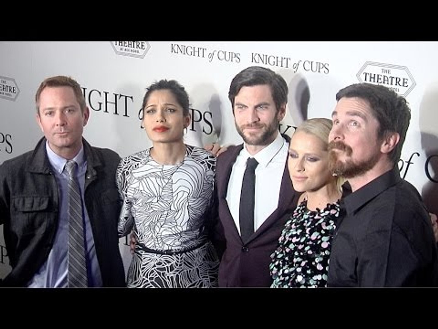 Christian Bale Teresa Palmer Freida Pinto Knight Of Cups Premiere Arrivals Video Dailymotion
