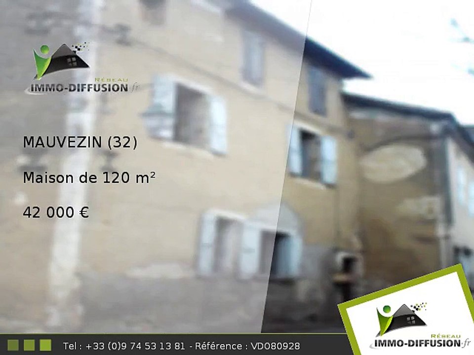 Maison A vendre Mauvezin 120m2 - 42 000 Euros