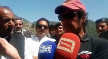 IK Media Talk after inspecting the retrieved mafia-encroached forestry land in Galiyat
