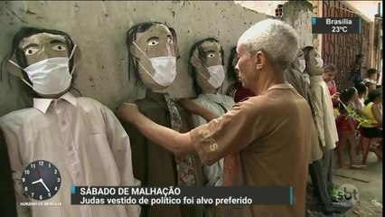 Políticos são alvo da tradicional ´malhação de Judas´ em Belém
