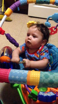 cutest baby plays with spoons