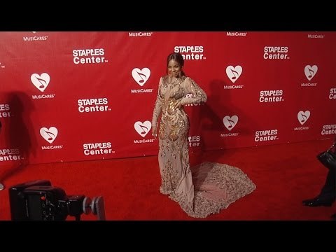 Ashanti #MusiCaresPOTY Gala Red Carpet in Los Angeles