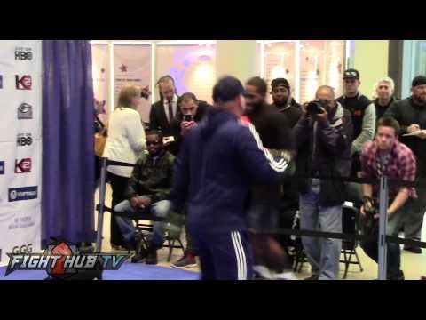 Gennady Golovkin vs. Curtis Stevens- Stevens mitt workout HD