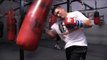 Manny Pacquiao vs. Brandon Rios-Rios heavy bag workout and shadow boxing