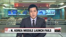 North Korea's attempted missile launch fails