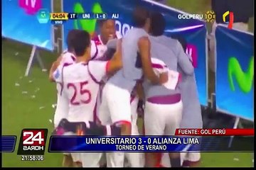 Universitario goleó 3-0 a Alianza Lima en el debut de Troglio