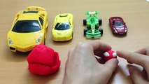 Play Doh Spiderman Surprise Eggs - Pixar Cars Lightningads McQueen And Spid
