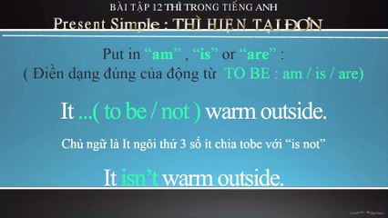 Lesson 1 : Present Simple Exercise (P2) | Bài Tập Thì Hiện Tại Đơn (P2) | Có Đáp Án