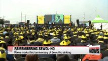 Korea marks third anniversary since Sewol-ho sinking