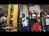 Floyd Mayweather vs Canelo Alvarez: Floyd Mayweather Heavy Bag Workout (HD)