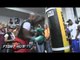 Floyd Mayweather Jr. vs. Canelo Alvarez-Mayweather full heavy bag workout