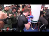 Floyd Mayweather vs. Canelo Alvarez- Alvarez full heavybag workout (HD)