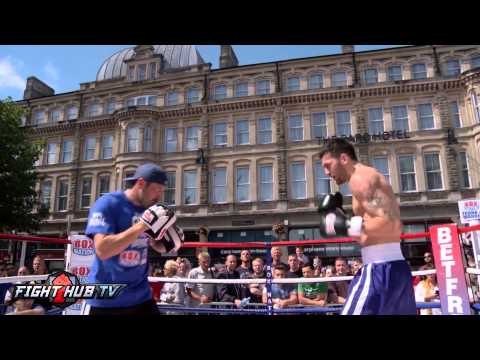 Nathan Cleverly prepares for Sergey Kovalev- Full mitt workout