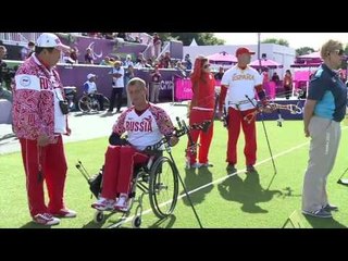 Archery - Cancelli (ITA) v Kallunki (FIN) and R. Gonzalez (ESP) v Shcherbakov (RUS) - M. Ind. Comp.