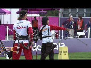 Archery - Nagano (JPN) v van Nest (CAN) and Polegaeva (RUS) v Reppe (SWE) - Women's Ind. Comp. Open