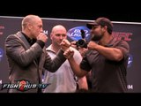 Georges St-Pierre vs. Johny Hendricks: face off & press conference highlights