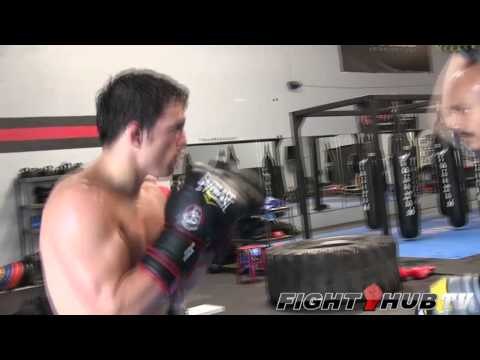 Jake Ellenberger vs. Rory MacDonald: Ellenberger mitt work after 2 hour workout