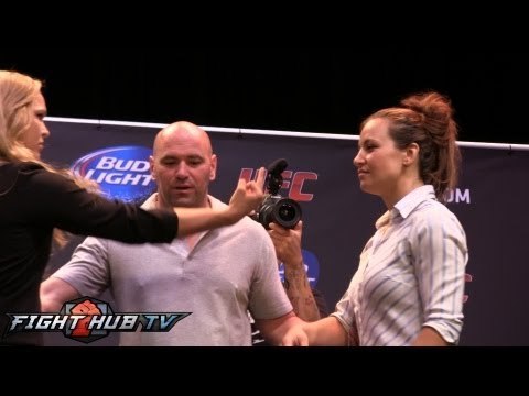 Ronda Rousey vs. Miesha Tate 2: Rousey flips off Tate in Full HD