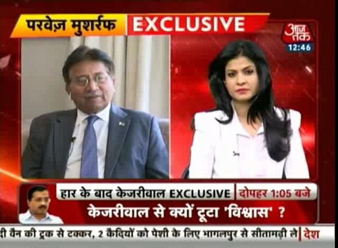 Pervez Musharraf calmly handles a fierce anchorperson from India