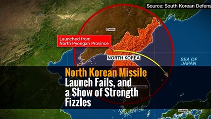 North Korean Missile Launch Fails, and a Show of Strength Fizzles