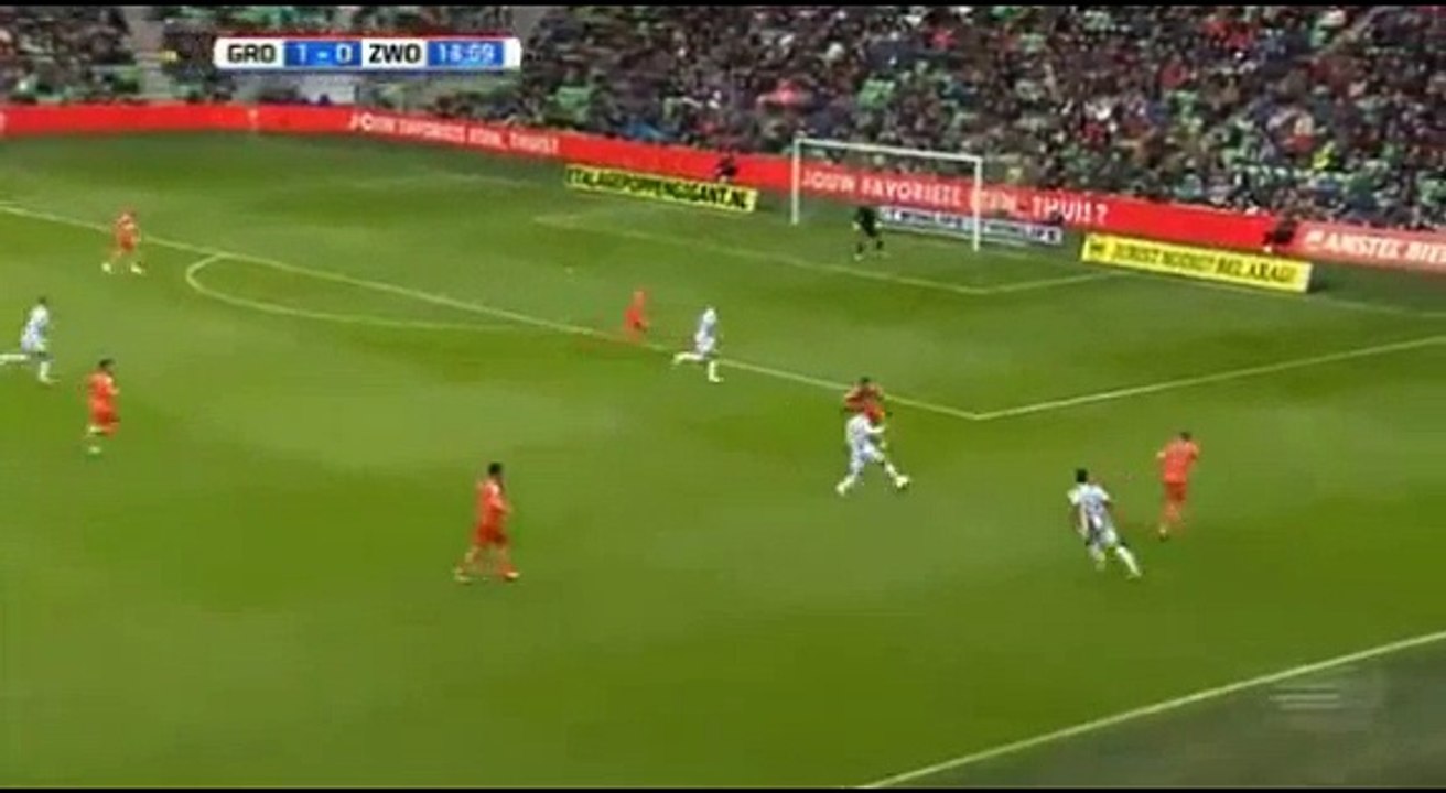 Brian Linssen Goal - Groningen 1-0 Zwolle 16.04.2017