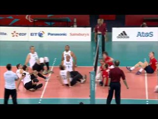 Sitting volleyball (men) - Brazil v Great Britain - London 2012 Paralympic Games