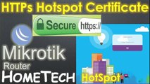 Redirect HTTPS Hotspot login page with own MikroTik Self Signed Certificate