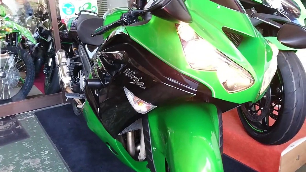 【マフラーサウンド】Ninja ZX14R HG ヨシムラUSA　スリップオン　カーボンエンド２本出し