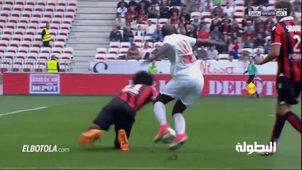 تحركات يونس بلهندة في مباراة نيس و ديجون