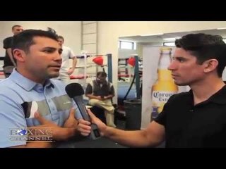Oscar De La Hoya "Maidana becoming dangerous; Angulo 100 times better than Vanes"