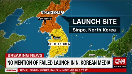 Nord Korean missile test fails-Buzzviewers.com