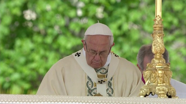 Rome: le pape François célèbre la messe de Pâques