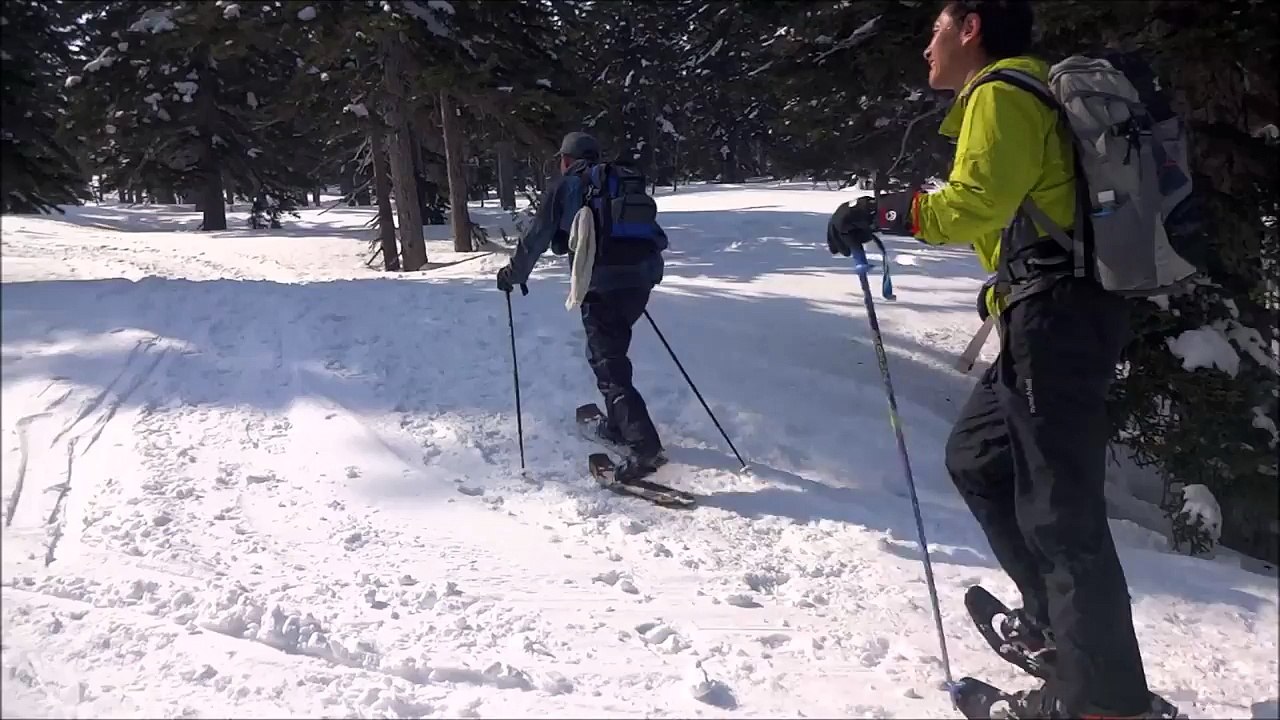 雪の三段山(1748m)から見た十勝連峰　 2015年3月28日