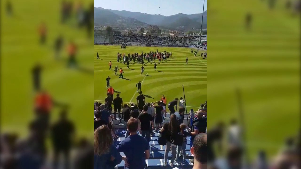 SC Bastia - OL : les débordements vus des tribunes
