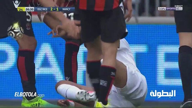 تحركات يوسف آيت بناصر في مباراة نيس و نانسي