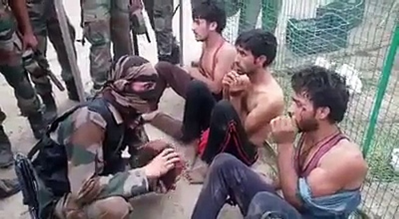 Another video leaked from Kashmir in which Indian Soldiers brutally beaten Kashmiri youths