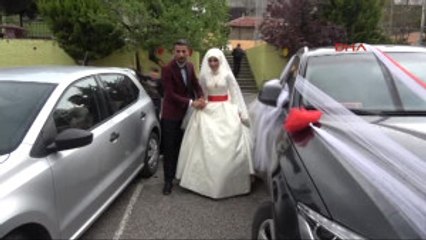 Bursa Nikah Töreninden Önce Oylarını Kullandılar