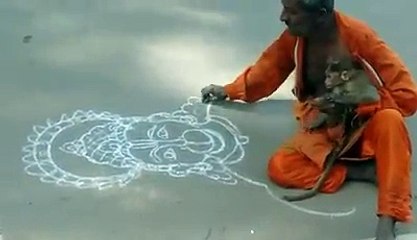 Great Road Side Painter !! Paint A Art Within 4 Min