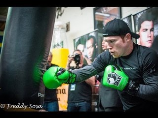 Saul "Canelo" Alvarez vs. Austin Trout: Canelo full heavy bag workout