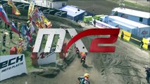 MXGP of Trentino MX2 race 2 Julien Lieber & Jorge Prado Battle