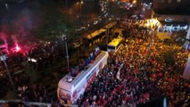 AK Parti İstanbul İl Başkanlığı'ndaki Referandum Kutlaması Havadan Görüntülendi