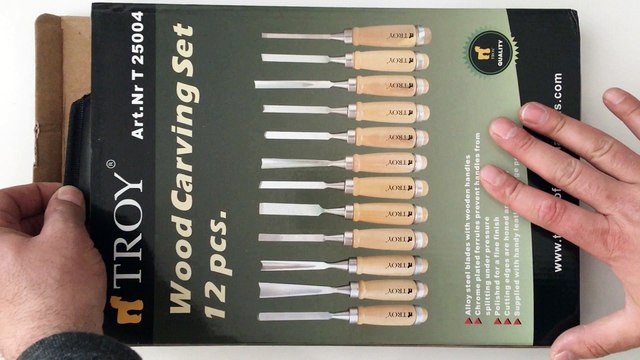 TROY 25004 Ahşap Oyma Seti, 12 Parça