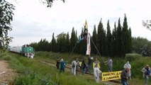 Narbonne : Blocage d'un train d'uranium sortant de Malvési