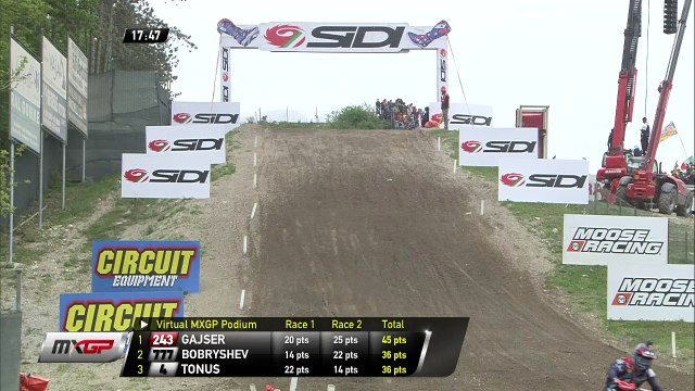 MXGP of Trentino MXGP Race 2 Gautier Paulin passes Glenn Coldenhoff