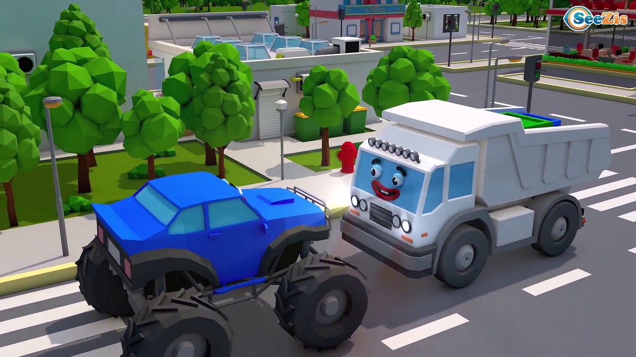 Colors Police Cars Compilation w Little Cars & trucks Cartoon for Kids