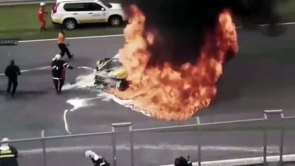 Lamborghini Gallardo BIG CRASH and blows up On Fire