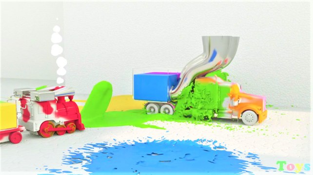 Apprendre les couleurs, Jouer avec la peinture (Max le Train Rayonnant et ses Amis) — JOUETS