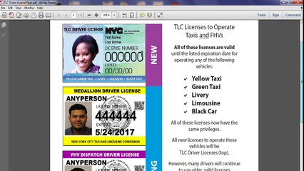 New TLC Driver License NYC