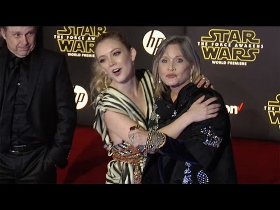 Carrie Fisher & Billie Lourd "Star Wars The Force Awakens" World Premiere